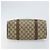 Borsa Boston in PVC beige e oro della linea Sherry GG Supreme di GUCCI 40 02 006 Auth 161096 D'oro - vista 5