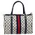Gucci Borsa Boston Mini Sherry Line GG Supreme in PVC Navy Gold Auth am10364 D'oro Blu navy - vista 2