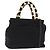 Borsa Vala in tela 2way nera Auth 160689 di Salvatore Ferragamo Nero
