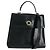 Céline Borsa a mano Celine Circle in pelle 2 in 1 nera e oro Auth 160826 Nero D'oro