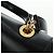 Céline Borsa a mano Celine Circle in pelle 2 in 1 nera e oro Auth 160826 Nero D'oro - vista 21