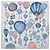 Sciarpa in seta 100% Louis Vuitton "up AND away" in blu M78448