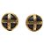 Timeless Orecchini a clip vintage con logo Chanel Nero D'oro