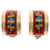 Boucles d'oreilles clips en plaqué or Hermès Rouge Doré  - vue 1