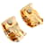 Boucles d'oreilles clips en plaqué or Hermès Rouge Doré  - vue 3