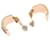 Boucles d'oreilles clips en plaqué or Hermès Rouge Doré  - vue 4