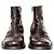 Dolce & Gabbana Brown Leather Ankle Boots - view 2