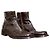 Dolce & Gabbana Brown Leather Ankle Boots - view 3