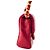 Bolsa de ombro mini Timeless Chanel em couro acolchoado vermelho - vista 2