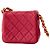 Bolsa de ombro mini Timeless Chanel em couro acolchoado vermelho - vista 3