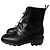 Stivaletti Hermès Funk in pelle nera Nero - vista 3