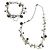 Parure DOLCE & GABBANA collana bracciale perle nere e bianche, cuore con swarovski, rosa e altri charms Nero Argento Bianco