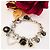 Parure DOLCE & GABBANA collana bracciale perle nere e bianche, cuore con swarovski, rosa e altri charms Nero Argento Bianco - vista 3