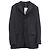 Blazer a righe a un bottone con tasche in lana nera Jil Sander Nero