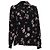Langärmlige Bluse aus schwarzer Seide mit Blumenmuster von Valentino Garavani