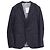 Blazer in denim blu a un bottone Emporio Armani in cotone