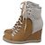 Sneakers alte con zeppa See by Chloé in pelle marrone e bianca Rosso - vista 4