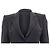 Blazer de rayas de un solo botón con bolsillos en viscosa negra Gucci - vista 2