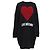 Vestido mini de algodón negro con aplique de tul en forma de corazón Love Moschino