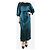Autre Marque Vestido maxi de cetim verde garrafa Sammy - tamanho UK 10 - vista 3