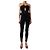 Alessandra Rich Mono de terciopelo negro sin tirantes - talla UK 6