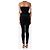 Alessandra Rich Mono de terciopelo negro sin tirantes - talla UK 6 - vista 2