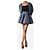 Alaïa Schiefer geripptes Cardigan- und Rock-Set - Größe UK 8 - Ansicht 3