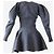 Alaïa Schiefer geripptes Cardigan- und Rock-Set - Größe UK 8 - Ansicht 5