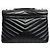 Saint Laurent Borsa a spalla in pelle trapuntata nera Loulou Nero - vista 2