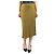 Soeur Falda midi de satén caqui - talla UK 8 Verde