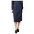 Cédric Charlier Falda midi de lana azul - talla UK 12