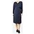Cédric Charlier Falda midi de lana azul - talla UK 12 - vista 2