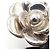 Chanel Silver Silver Plated CC Camellia Bag Charm Silvery - view 2