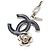 Chanel Silver Silver Plated CC Camellia Bag Charm Silvery - view 4
