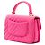 Trendy CC Chanel Rosa Pequena Bolsa Chevron Jersey Tendência CC com Alça Superior - vista 2