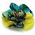 Spilla in seta Flora Corsage di Hermès Giallo - vista 3