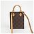Louis Vuitton Piccola Borsa Tote a Spalla con Patta Marrone - vista 3