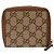 Gucci Portafoglio GG con zip Marrone