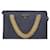 Bolso de cadena con placa de logo triangular Prada Azul marino  - vista 1