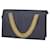 Bolso de cadena con placa de logo triangular Prada Azul marino  - vista 2