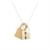 Collana Hermès O'KELLY PENDANT PM Marrone Taupe Pelle Metallo