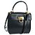Borsa a mano in pelle Gancini Salvatore Ferragamo 2 in 1 Nero Oro Auth 160846
