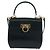 Borsa a mano in pelle Gancini Salvatore Ferragamo 2 in 1 Nero Oro Auth 160846 - vista 13