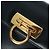 Borsa a mano in pelle Gancini Salvatore Ferragamo 2 in 1 Nero Oro Auth 160846 - vista 22