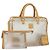LOEWE Anagramma Modello Limitato Amazona 30 Borsa a Mano Vinile Trasparente Argento Auth hk3315