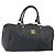 Borsa Boston Mini Vicetos Logogram MCM in PVC Nero Oro Auth am10417 D'oro