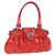 Borsa a Mano Gancini Salvatore Ferragamo Smalto Rosso Argento Auth 161440