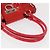 Borsa a Mano Gancini Salvatore Ferragamo Smalto Rosso Argento Auth 161440 - vista 7