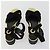 SAINT LAURENT LOUIS VUITTON Sandali con tacco in tela e suede 2 pezzi Nero Auth ti3632 D'oro - vista 4