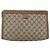 GUCCI GG Supreme Web Sherry Line Clutch Bag PVC Beige 89 01 033 Auth 162952 - vista 2